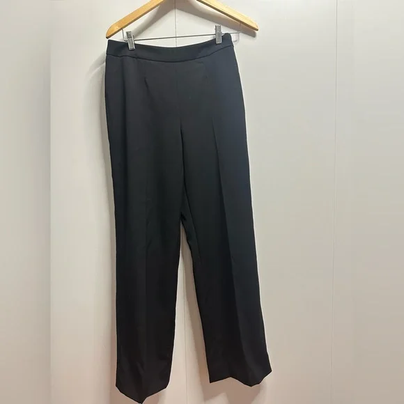Philippe Janssens Paris 100% Wool Tailored Black Trousers Lined Work Pants - Picture 2 of 7